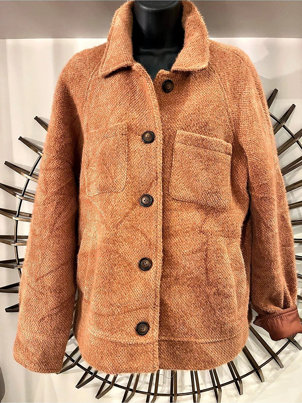 Tribal Teddy Jacket in Brown Size Medium Like New